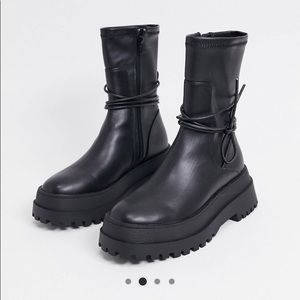 Public Desire Chunky Black Boot
